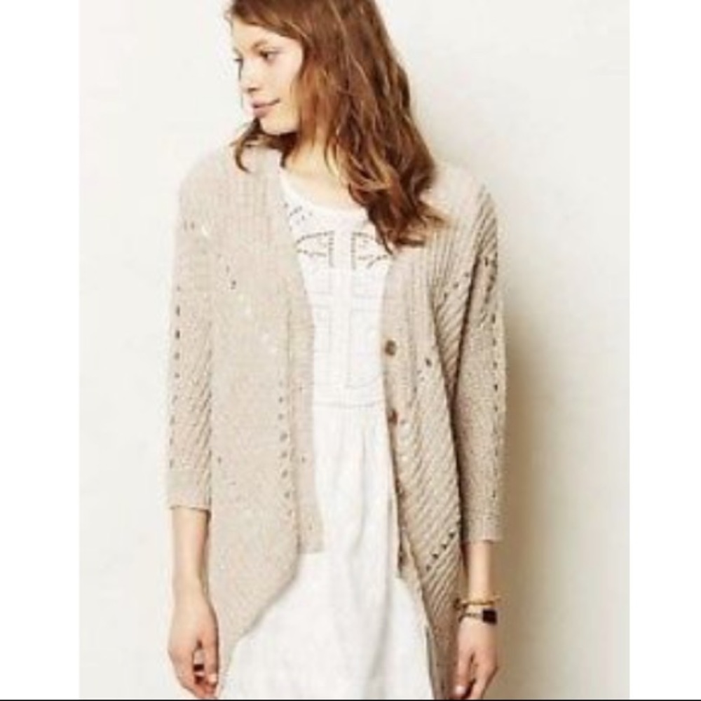 Anthropologie Moth Theca Handkerchief Cardigan - Picture 2 of 8